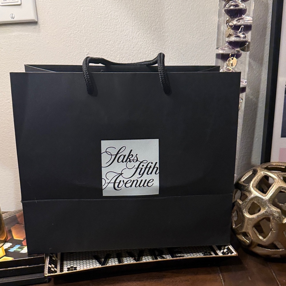 Saks Fifth Avenue Classic Black Gift Bag